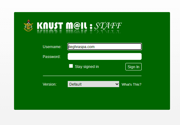 How to log into KNUST staff mail